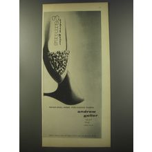 1956 Andrew Geller Gamins Shoes Ad - Short-heel news: Fur-coated vamps