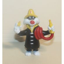 1989 Arbys Looney Tunes Fireman Sylvester PVC Figure