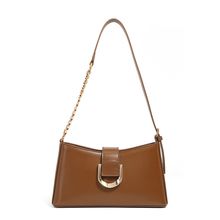 Genuine Leather Women Tote Bag Shoulder Bag Brown