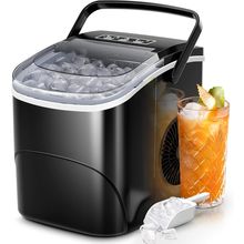 Ice Makers Countertop,26Lbs/24H,9 Cubes in 6 Mins,Portable Ice Maker Machine wit