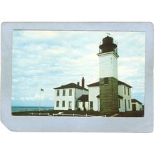 Rhode Island Jamestown Lighthouse Postcard Beaver Tail Light House~892