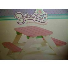 KidKraft Butterflies Doll Picnic Table19" X 11" X 10"