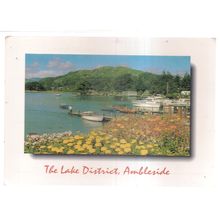 WATERHEAD BAY, AMBLESIDE, THE LAKE DISTRICT unused vintage postcard =