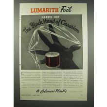 1943 Celanese Plastic Lumarith Foil Ad - Corrosion