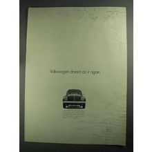 1969 Volkswagen Bug Ad - Doesn't Do It Again