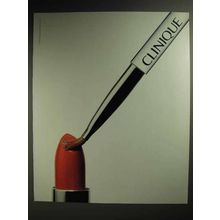 1986 Clinique Lipstick and Lip Brush Makeup Ad