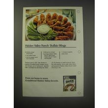 1990 Hidden Valley Ranch Dressing Mix Ad - Hidden Valley Ranch Buffalo Wings
