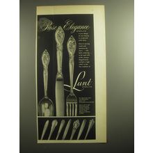 1959 Lunt Rose Elegance Sterling Silverware Advertisement - Rose Elegance