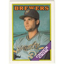 1988 Topps baseball rookie card 286 Chuck Crim RC