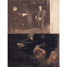 John Collier The Death Sentence Fallen Idol 2x Painting Postcard s