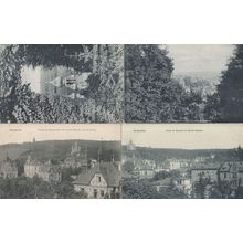 Wiesbaden Kapelle 4x Antique German Panorama Postcard s