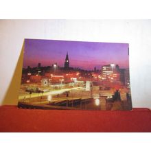 KINGSWAY AT NIGHT, LIVERPOOL unused postcard by J. Salmon dated 1970 =