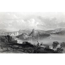 ELYSIAN FIELDS, FROM CAPE MISENO 1842 Starling- William Leitch ANTIQUE ENGRAVING