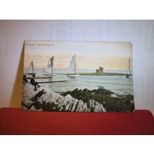 THE TOWER OF REFUGE, DOUGLAS, Isle of Man used aantique postcard 1910 pm =