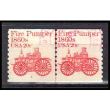 Used 1908 20c Fire Pumper Very Fine CNP Left 6 PA0564