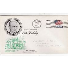 United States 1965 Eisenhower 75th Birthday FDC Abilene Cancel written VGC