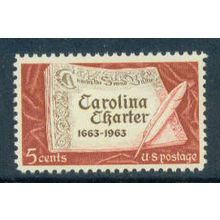 1230 5c Carolina Charter Fine MNH MA1090 (3)