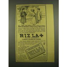 1915 Riz La Croix Cigarette Papers Ad - Men Who Roll Their Own Cigarettes