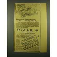 1915 Riz La Croix Cigarette Papers Ad - Experienced Smokers Prefer