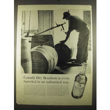 1964 Canada Dry Bourbon Ad - Barreled Unhurried Way