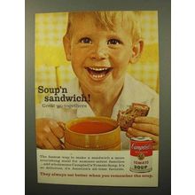 1964 Campbell's Tomato Soup Ad - Soup'n Sandwich