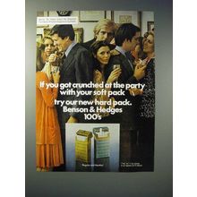 1976 Benson & Hedges 100's Cigarette Ad - Got Crunched
