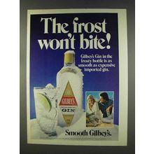 1977 Gilbey's Gin Ad - The Frost Won't Bite