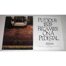 1989 Karastan Carpet Ad - Put 1828 Recamier on Pedestal