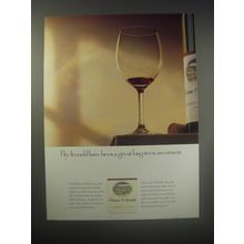 1990 Chateau Ste. Michelle Wine Ad - Pity. could have been a long-term invetment