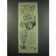 1949 Ministry of Food Ad - Off points delicious full strength fruit juices