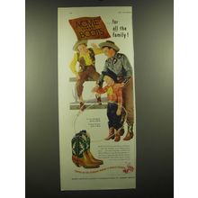 1948 Acme Cowboy Boots Ad - Acme Cowboy boots for all the family