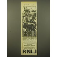 1966 RNLI Royal National Life-Boat Institution Ad - Rescue!
