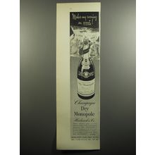 1951 Dry Monopole Champagne Advertisement - Makes any evening an event