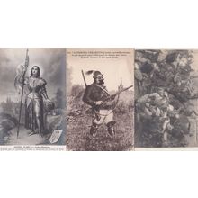 Joan Of Arc French Antique & 2x France Military Battle 3x Antique Postcard s