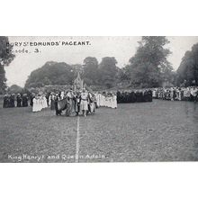 King Henry 1st Queen Adele Bury St Edmunds Pageant Suffolk Old Postcard