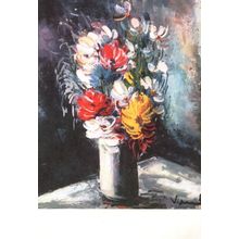 Maurice De Vlaminck A Vase Of Flowers French Painting Vintage Postcard