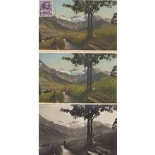 La Hornliweg Adelboden Switzerland Rambler 3x Postcard s