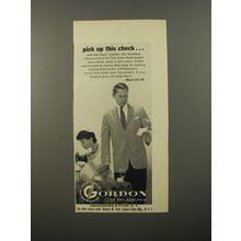 1954 Gordon of Philadelphia Shepherd Check Jacket Ad - Pick up this check