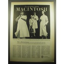 1957 Macintosh Coats Ad - Give the authentic, imported Macintosh