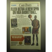 1993 Fleer Ultra Premiere Edition NBA Basketball Cards Advertisement