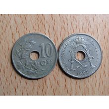 Belgium 1921 10 Centime Belgie (Dutch - Flemish Text) Coin