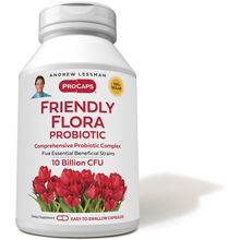 ANDREW LESSMAN Friendly Flora Probiotic 180 Capsules - 10 Billion CFU, Comprehen