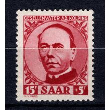 Saar, Germany 1950, 85th Ann. of Death of Adolph Kolping issue. Mi #289. MNH