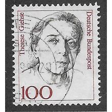 GER 1986 100pf 'FAMOUS WOMEN -THERESE GIESHE' FINE USED (EBID54-491)