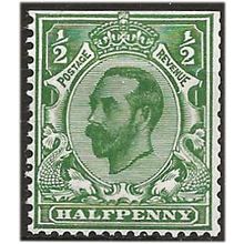 1911 SG334 1/2d Green Wmk Royal Cypher Simple Mounted Mint . .. .