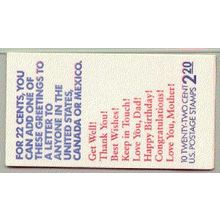 2267-2274a Bk155 22c Special Occasions Very Fine MNH Pane/10 P# 222222 L01498