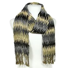 Scarf - Fabric -Scarf - Zigzag Print Scarf - Gray - SF-SF2506GY