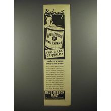 1937 Pabst Blue Ribbon Malt Ad - Uniformity
