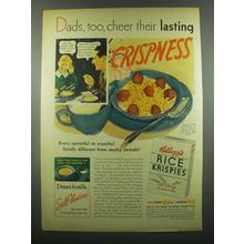 1939 Kellogg's Rice Krispies Cereal Ad - Dads Cheer
