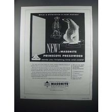 1954 Masonite Primecote Presdwood Ad - What Difference